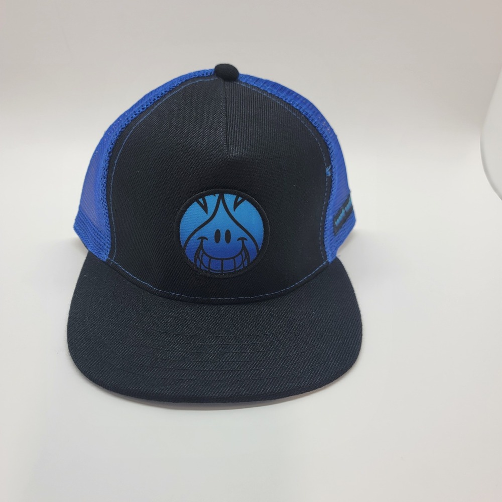 World Industries Wet Willy Trucker Hat Blue Black Snapback Mesh Cap WI-HT14278AQ